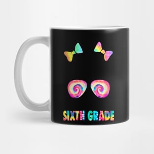 Little Miss Sixth Grade Messy Bun Girl Back To School Mug